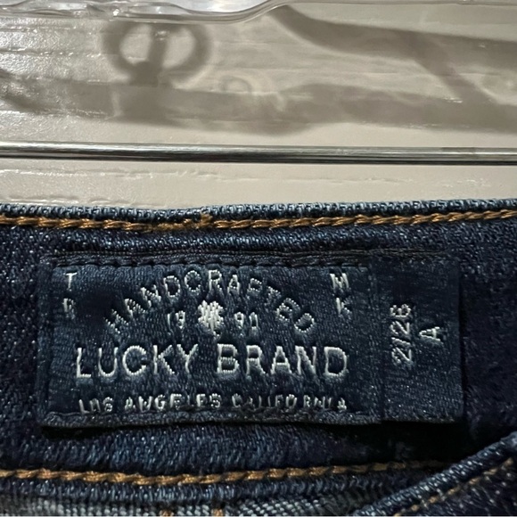 Lucky Brand 2 Lolita Dark Wash Raw Hem Ankle Skinny Jeans Y6 - Picture 4 of 6